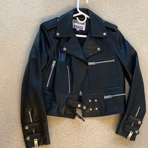 Walter Baker Black Leather Moto Jacket